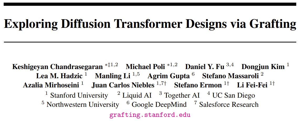 Diffusion Transformer Designs via Grafting Method