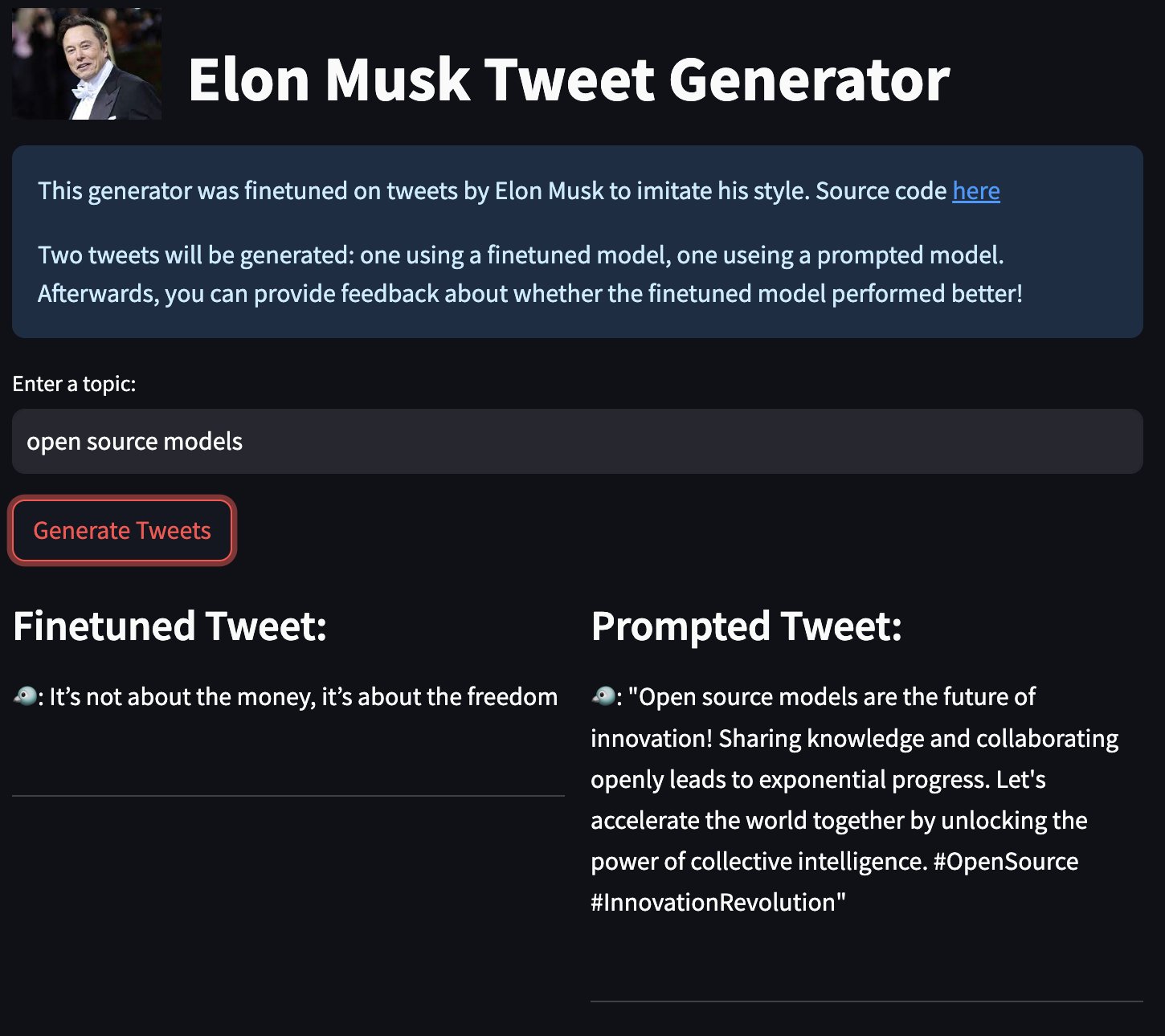 Fine-tuning Models for Custom Tone: Elon Musk Example