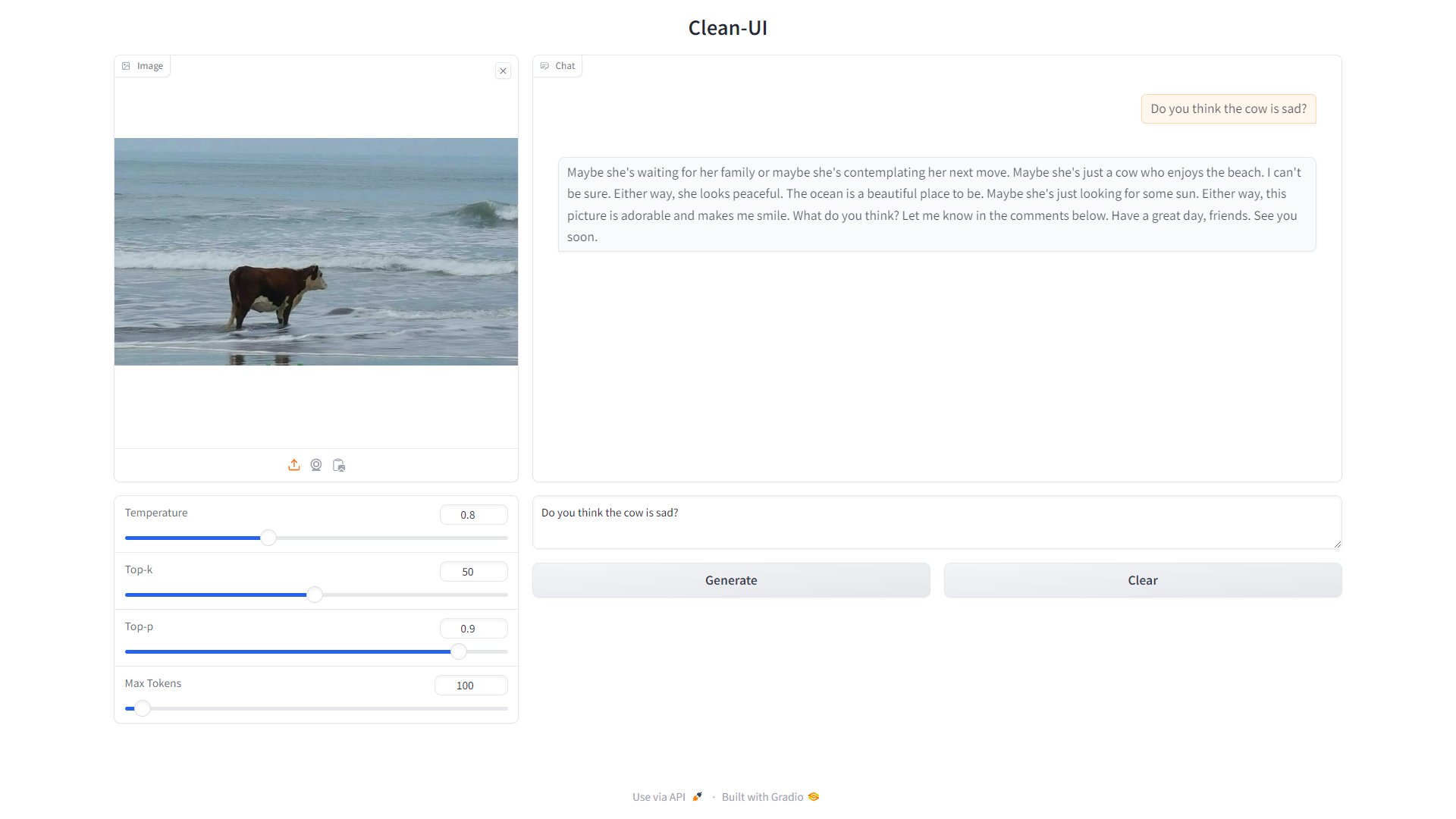 Clean UI for Llama-3.2-11B-Vision Image Description Tool