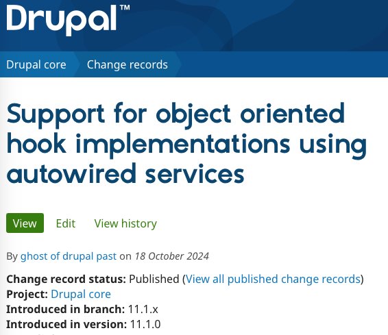 Drupal 11.1 introduces object-oriented hooks for modern PHP