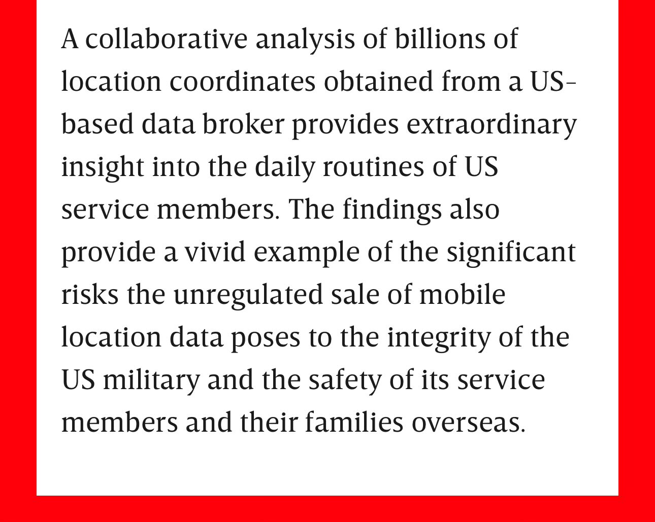 Data Brokers Expose U.S. Military Intelligence Personnel Locations