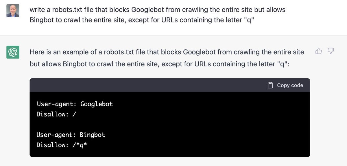 Creating Complex robots.txt Files with ChatGPT