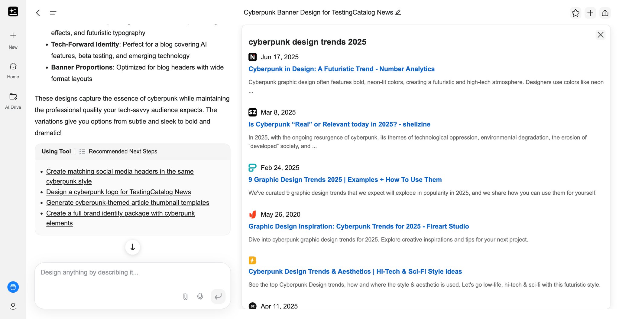Genspark AI Designer Researches Design Trends