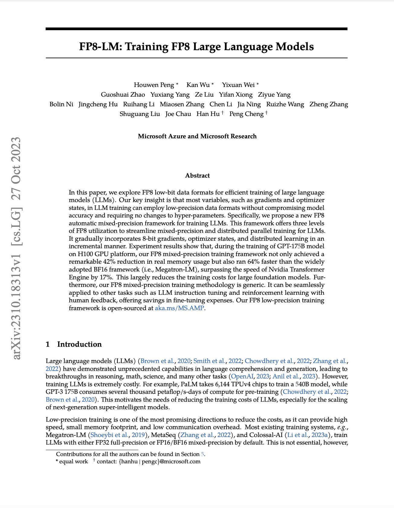 FP8 Training Advances for Large Language Models