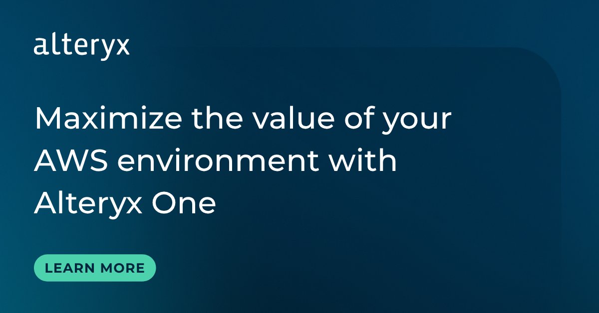 Alteryx One Now Available on AWS Marketplace for Analytics