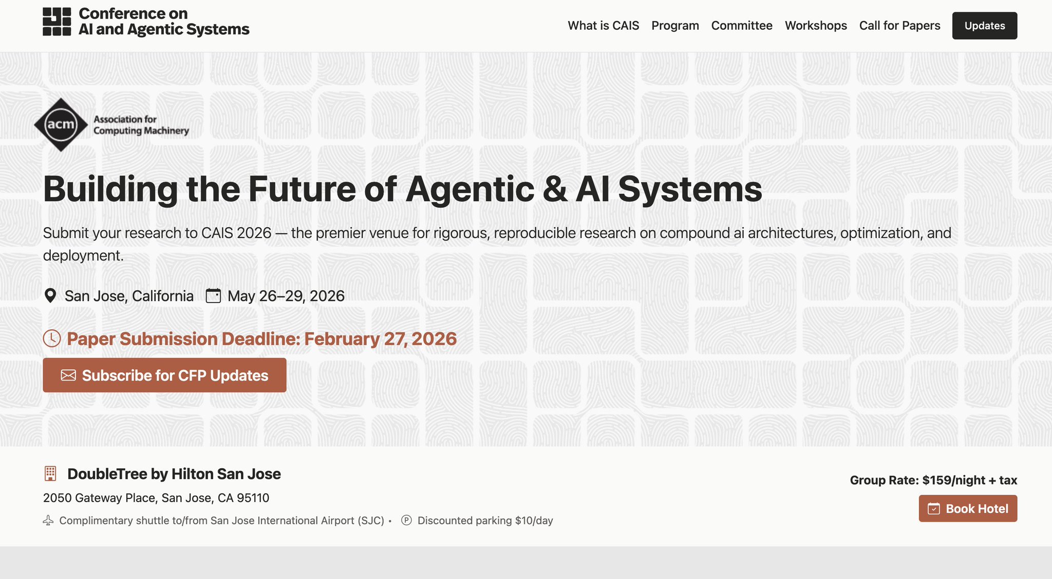 First CAIS Conference on AI and Agentic Systems May 2026