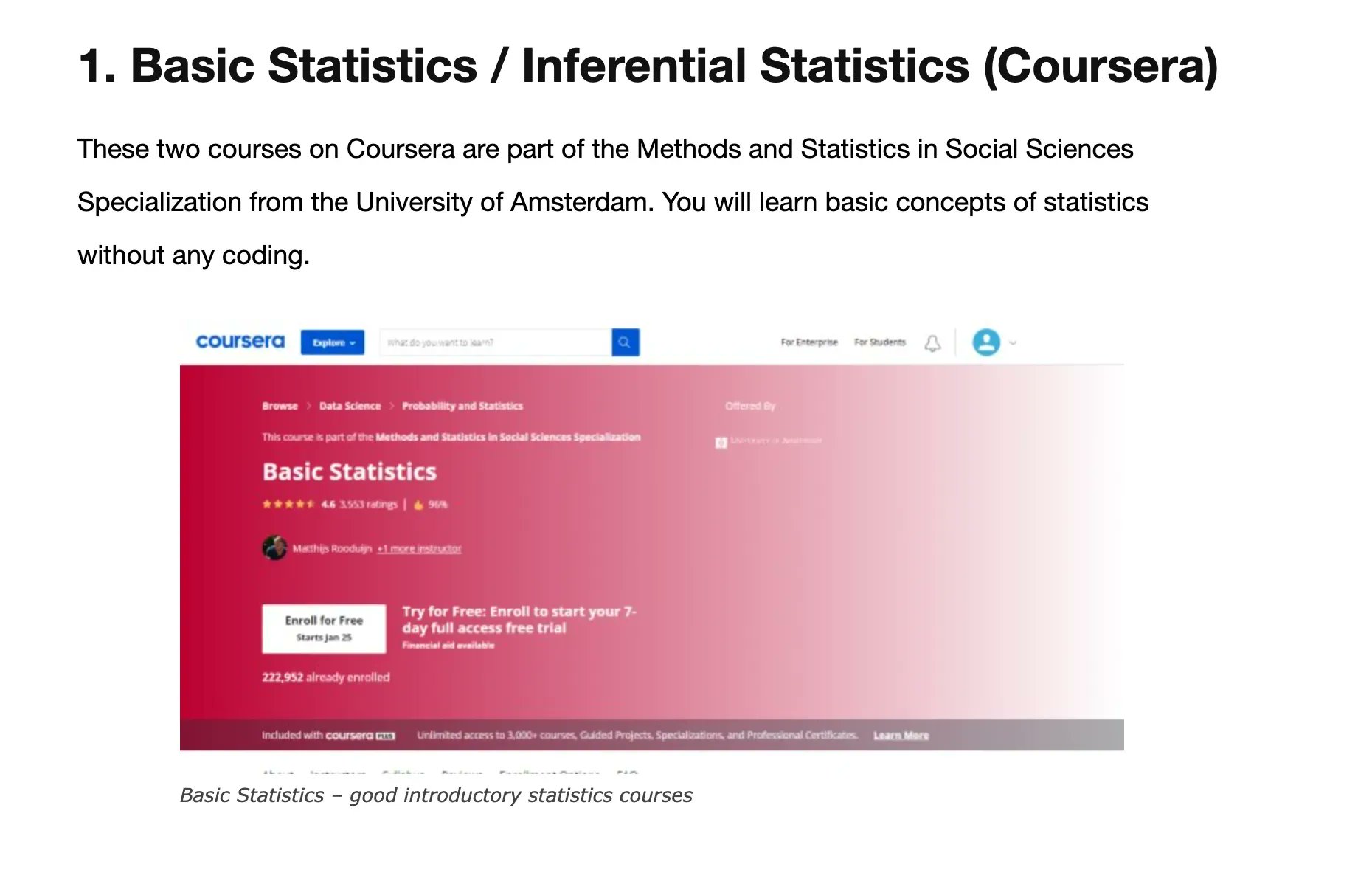7 Best Online Statistics Courses for Data Science