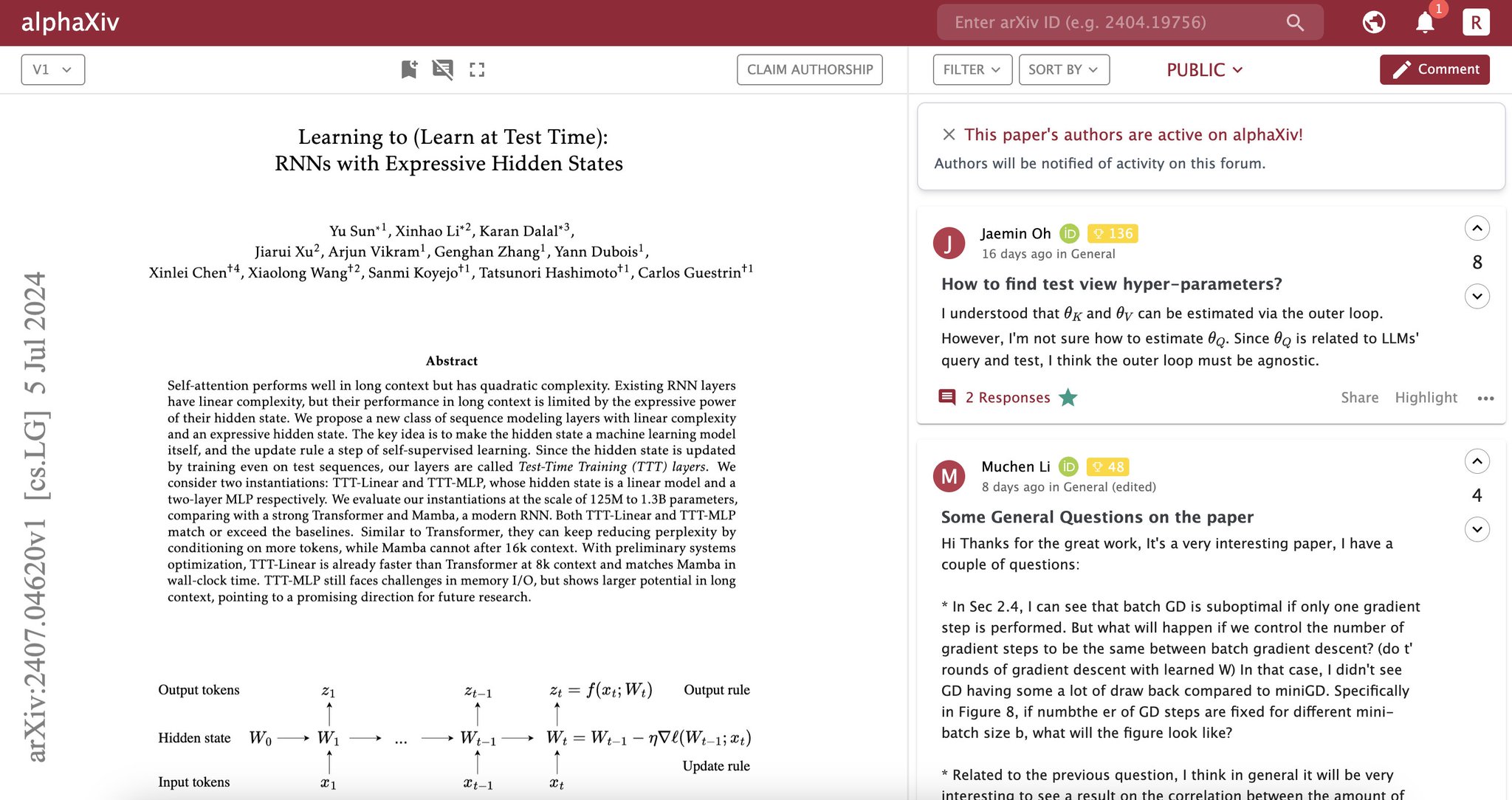 RNNs with Expressive Hidden States Match Strongest Transformers