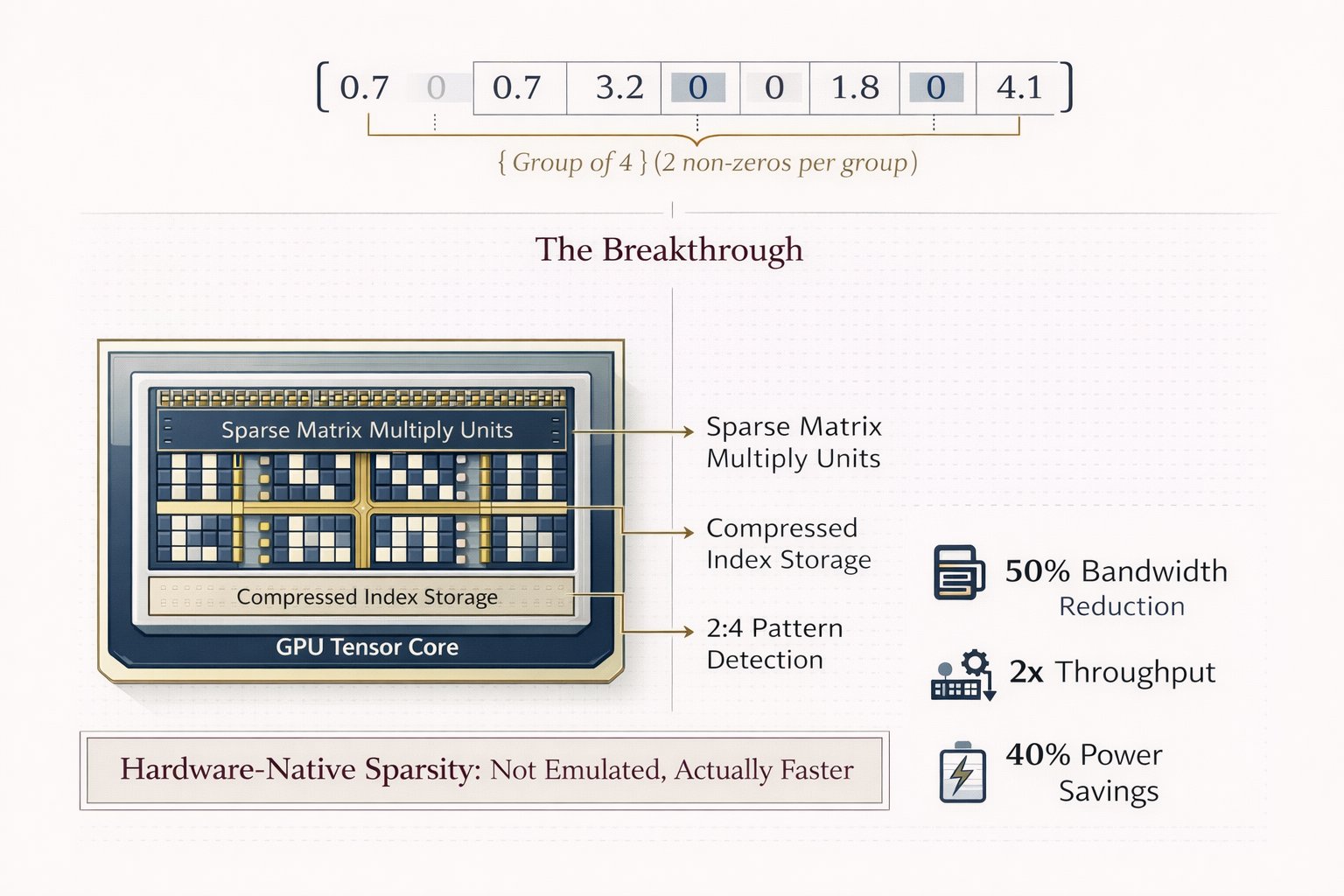 GPU Tensor Cores Accelerate Sparse Networks