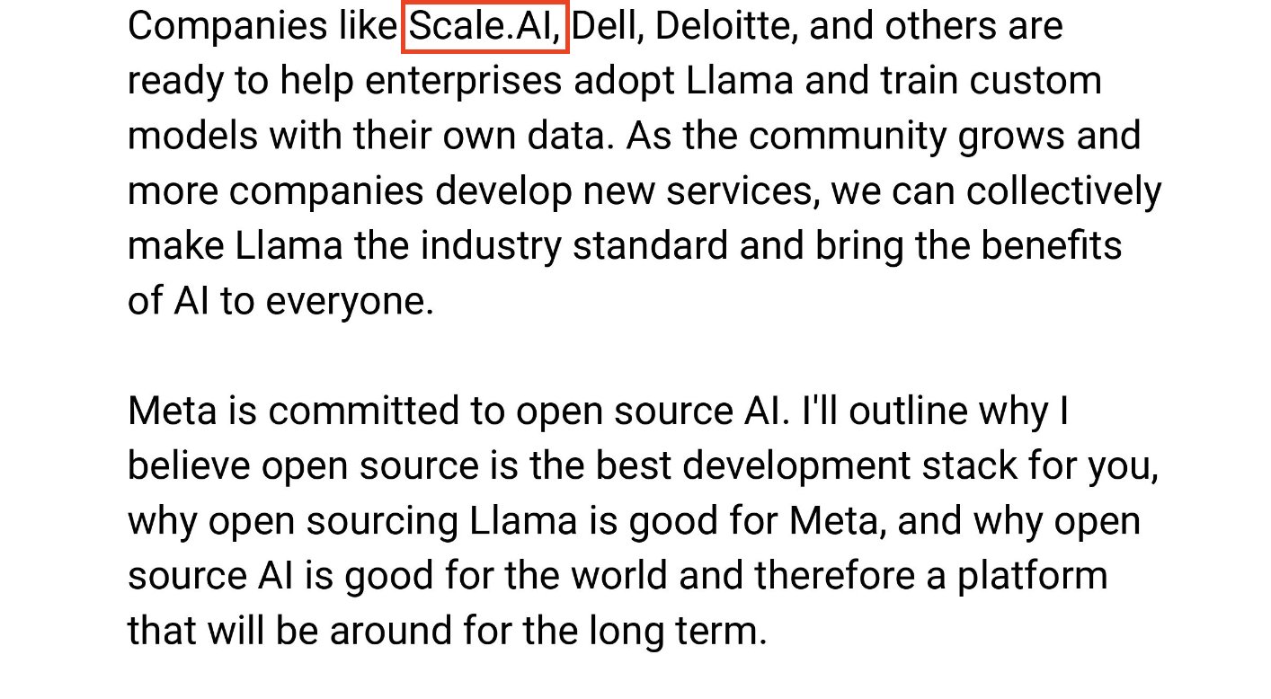 Scale AI Partnering with Meta for Llama 3.1 Enterprise Adoption