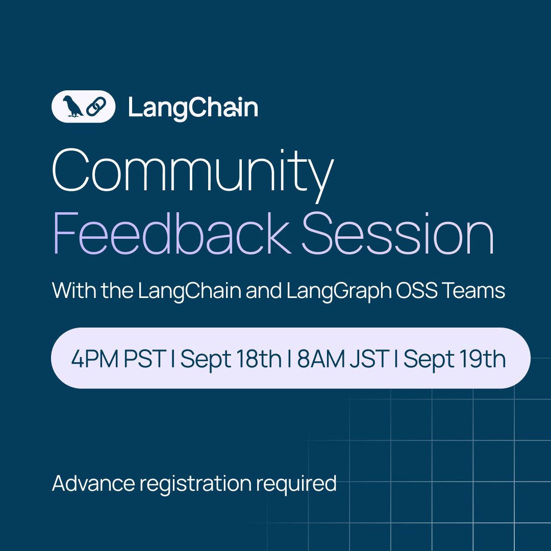 LangChain & LangGraph 1.0 Alpha Feedback Session Tomorrow