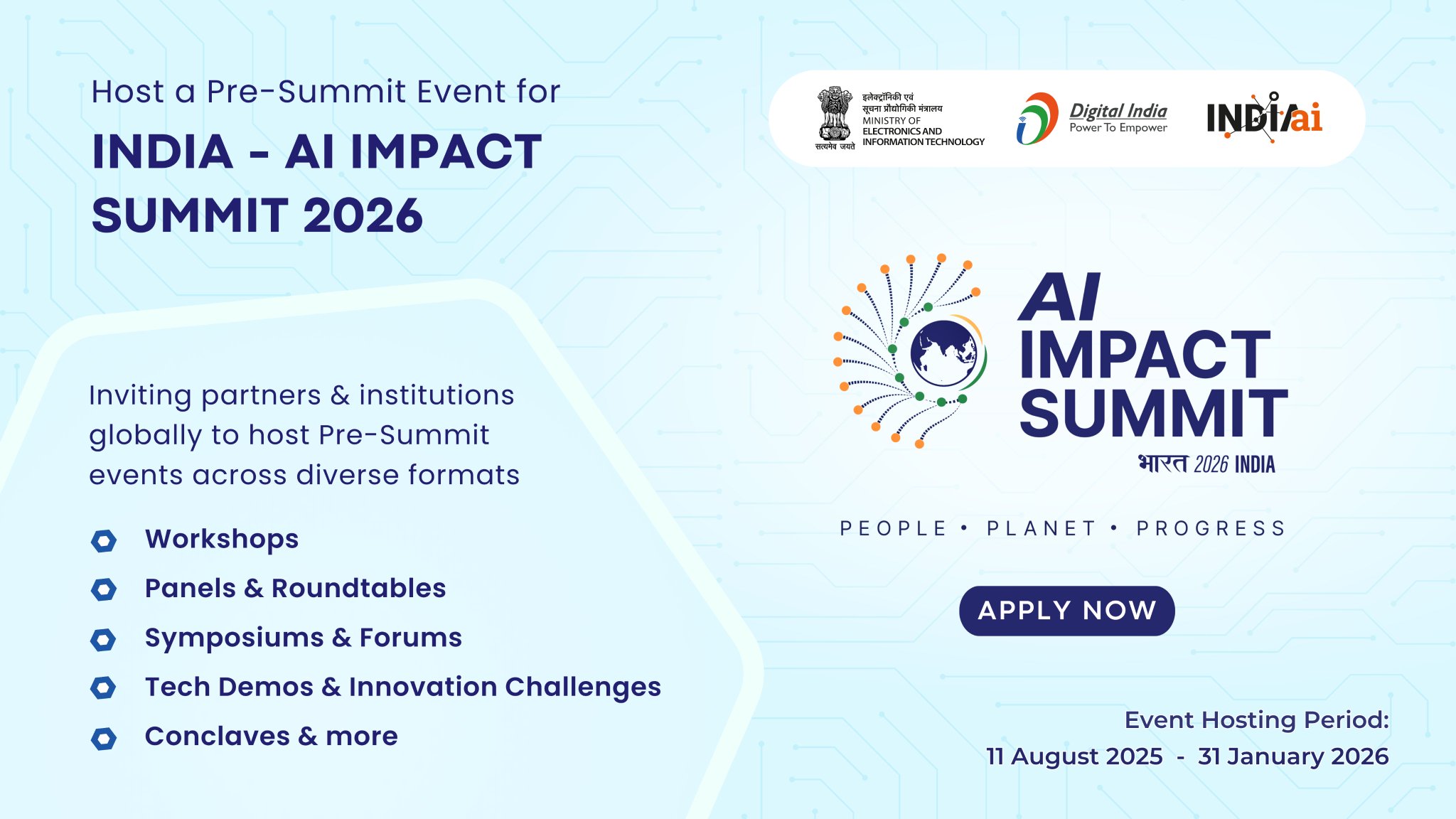 India AI Impact Summit 2026 Invites Organizations to Host Events