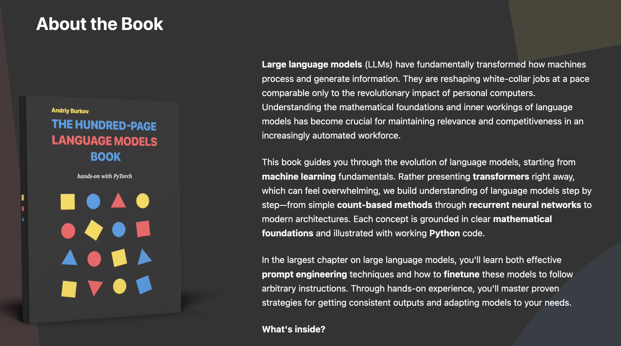 The Hundred-Page Language Models Book: A Concise Introduction
