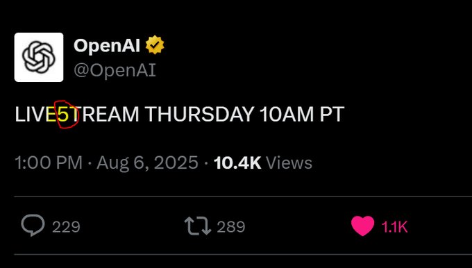 OpenAI Announces Livestream Event Possibly Revealing GPT-5