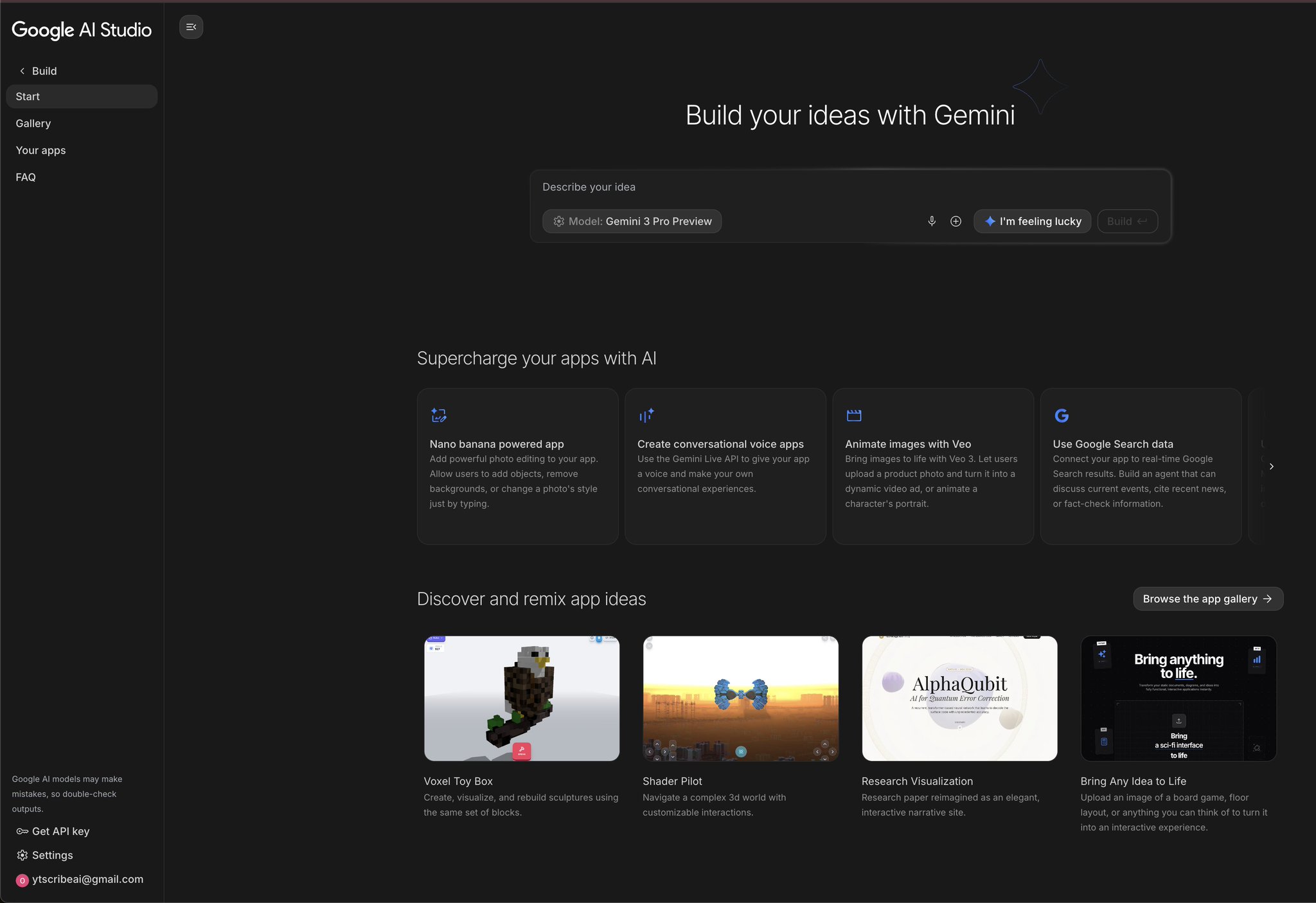 Google AI Studio UI updated after tweet