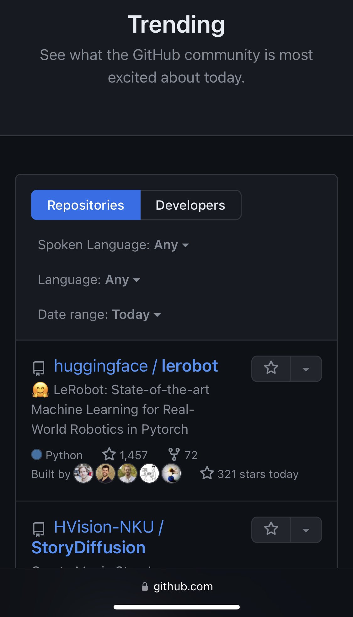 LeRobot Open Source Library Tops GitHub Trending Rankings