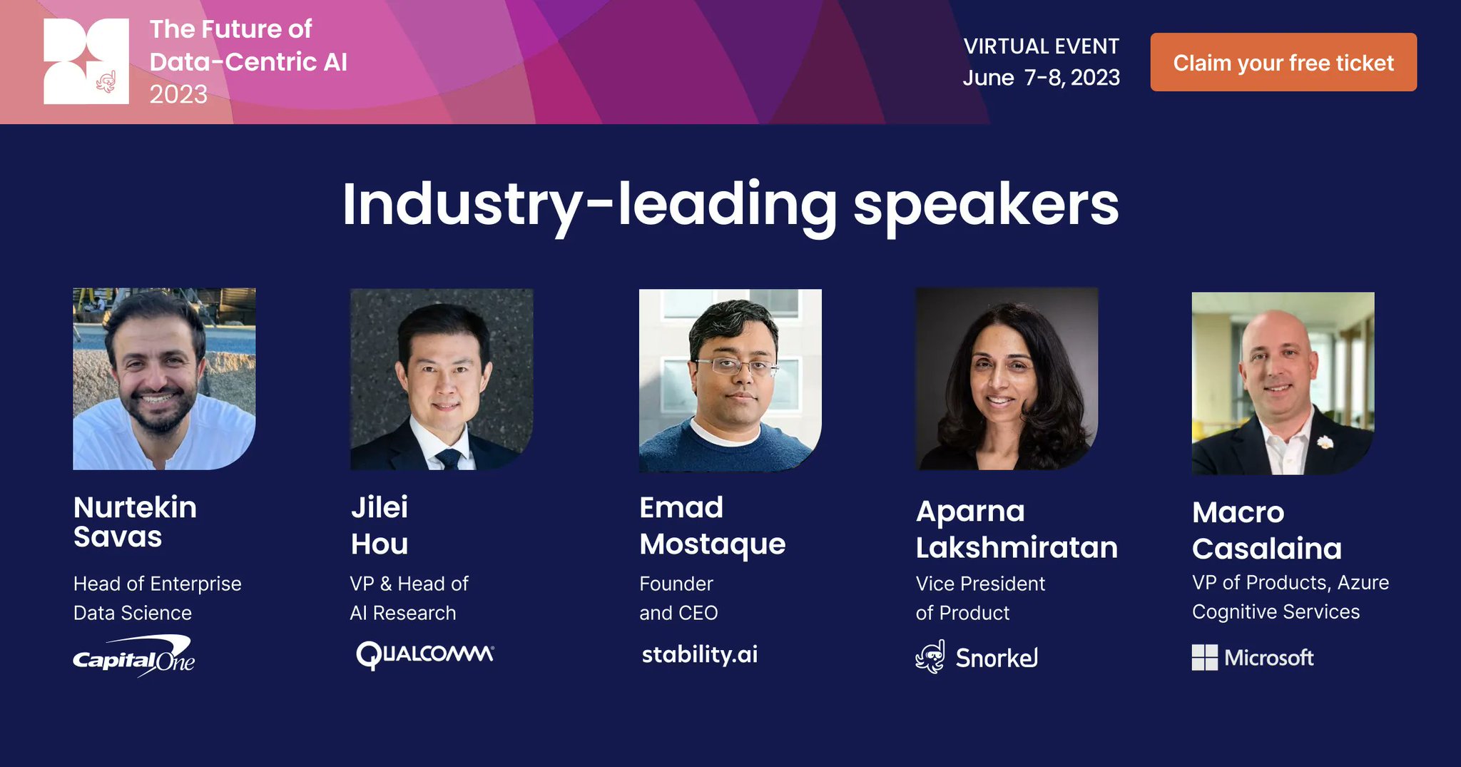 Future of Data-Centric AI Conference June 7-8 Expert Insights