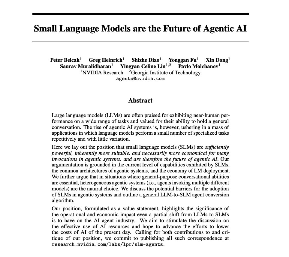 Small Language Models: Superior Future of Agentic AI