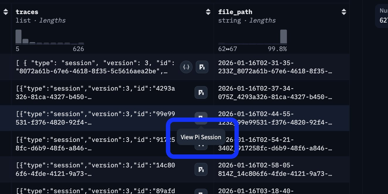 Pi Agent Traces Now Visualizable on Hugging Face