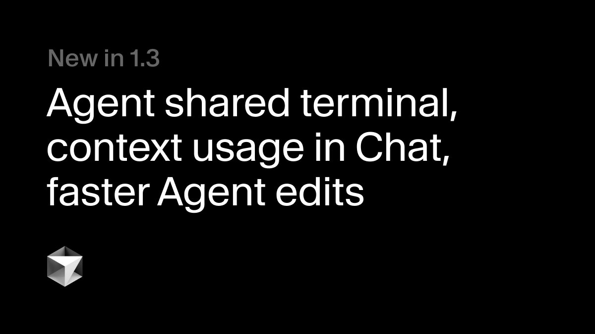 Cursor 1.3 Released with Agent Collaboration and Context Window