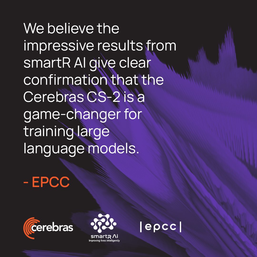 smartR AI Accelerates GPT Training with Cerebras CS-2