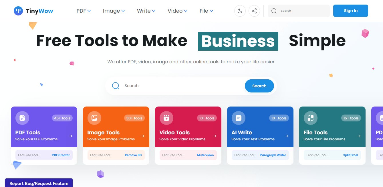 TinyWow: Free AI Tools for Content Generation