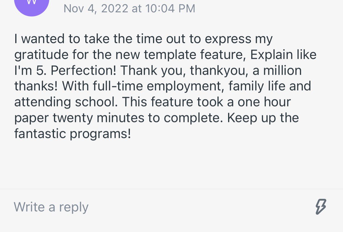 HyperWrite Users Share Positive Feedback Messages