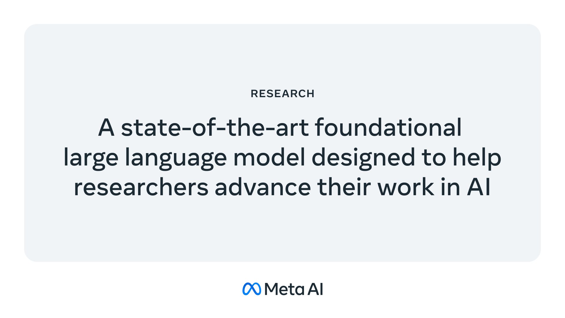 Meta Releases LLaMA Foundational Language Model Publicly
