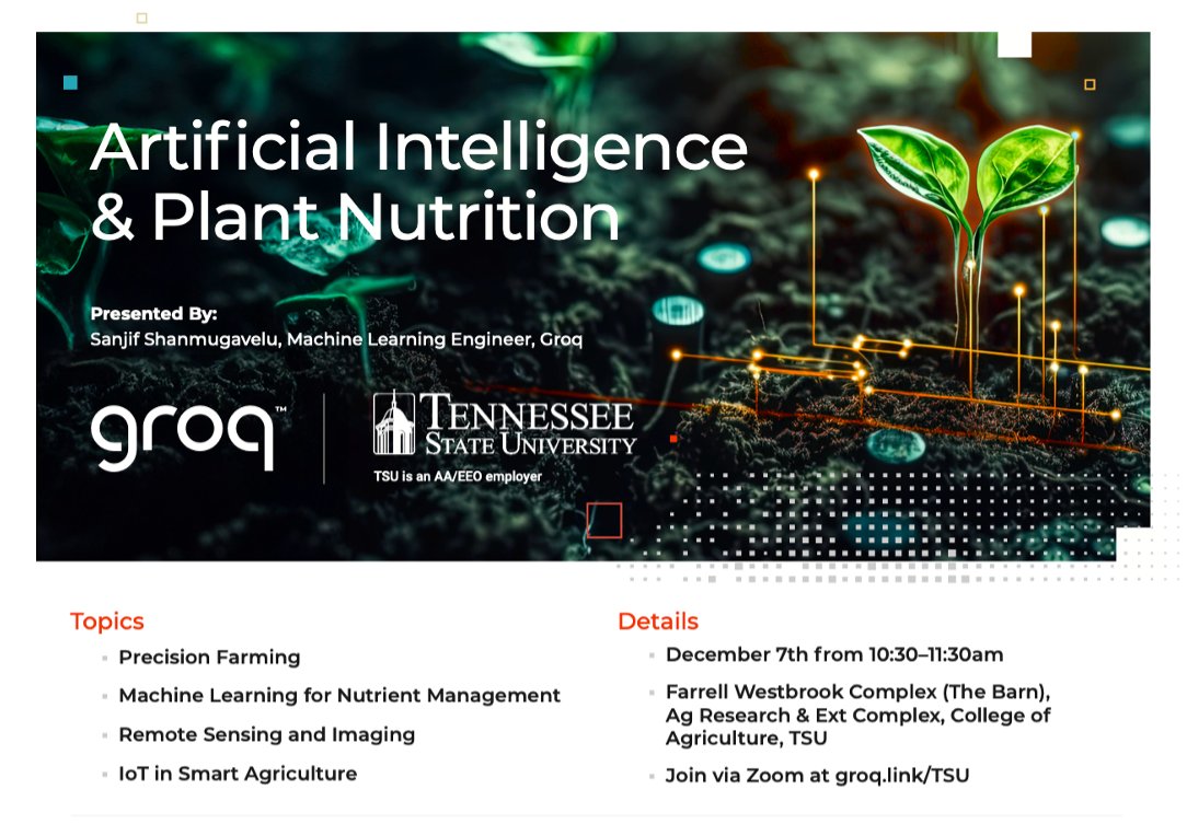 AI for Plant Nutrition and Sustainable Farming Presentation Tomorrow