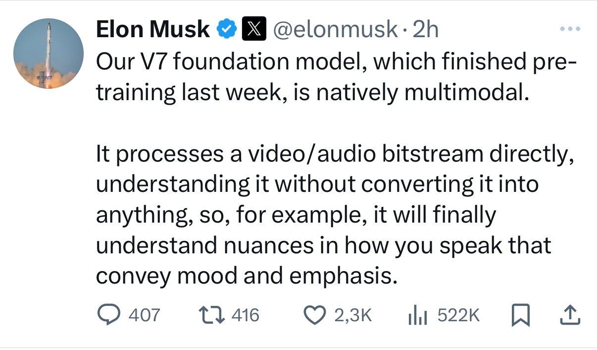 Respect for xAI’s Rapid Development and Native Modality Progress