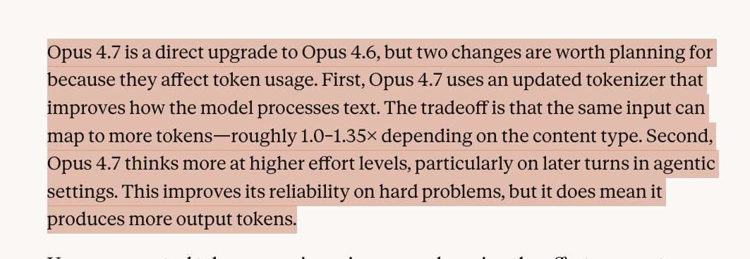Opus 4.7 tokenizer increases quota consumption concerns