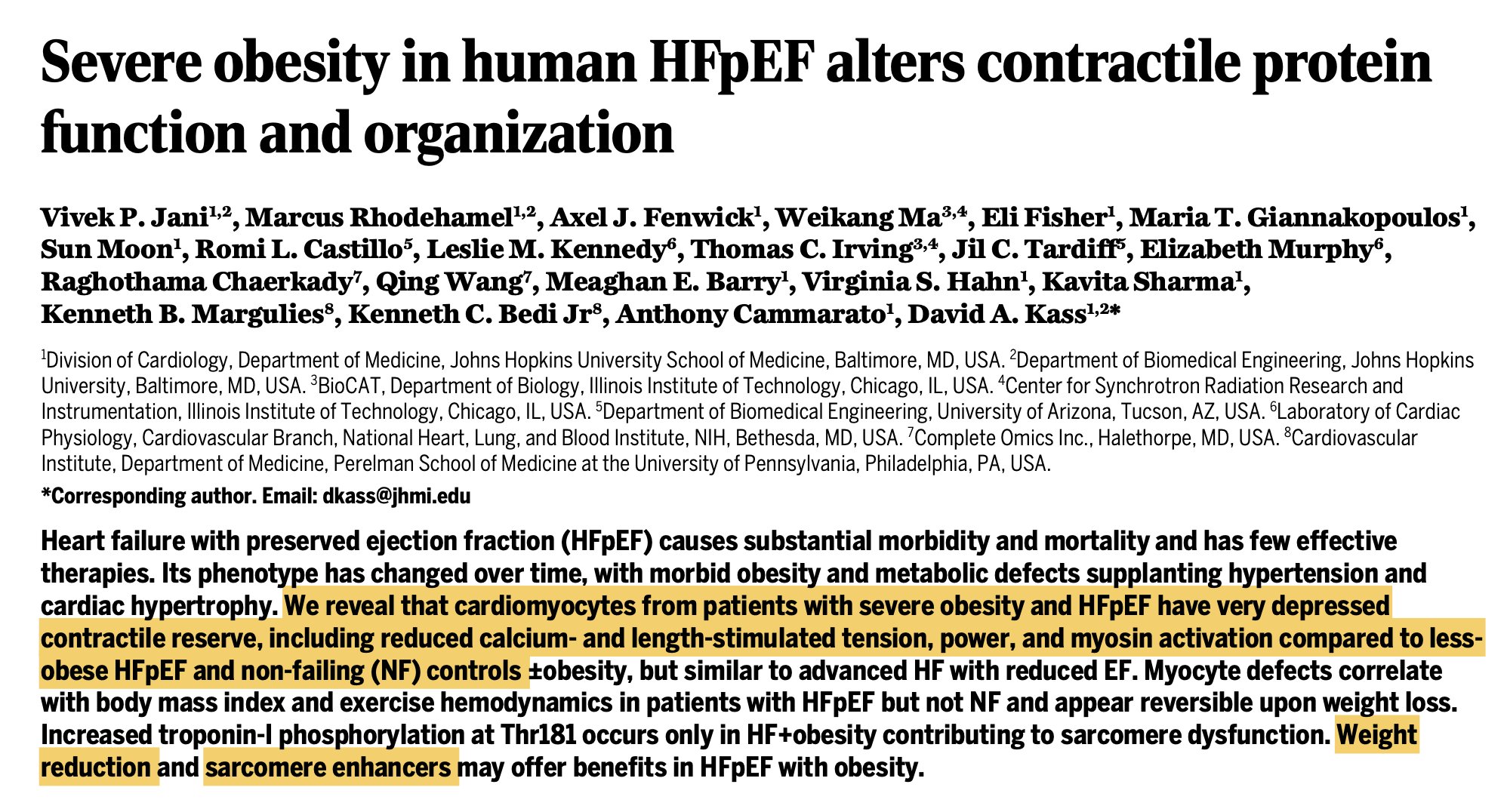 Sarcomere Enhancers Show Promise for HFpEF Obesity Treatment