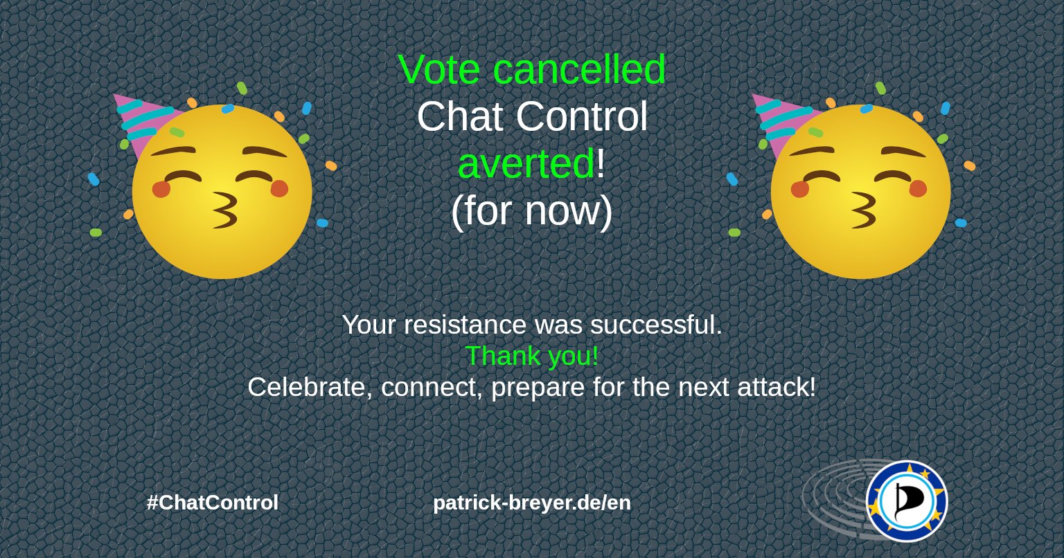 Chat Control vote cancelled: EU privacy regulation update