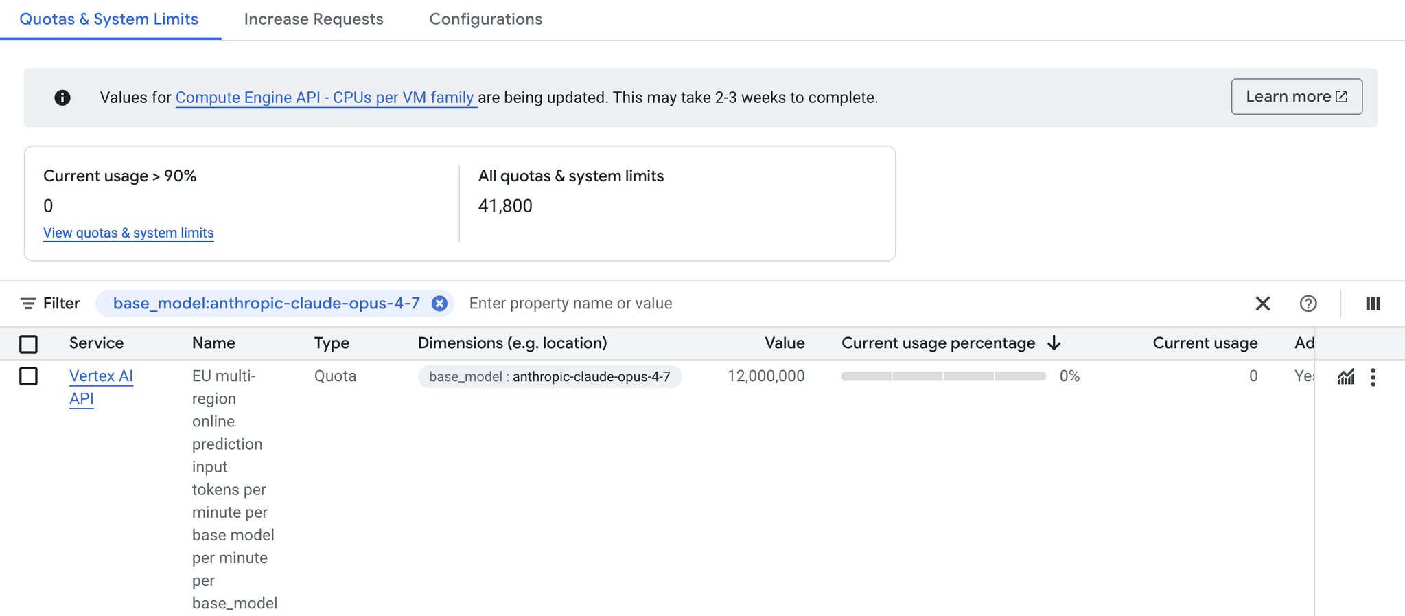 Claude Opus 4.7 available on Vertex AI today