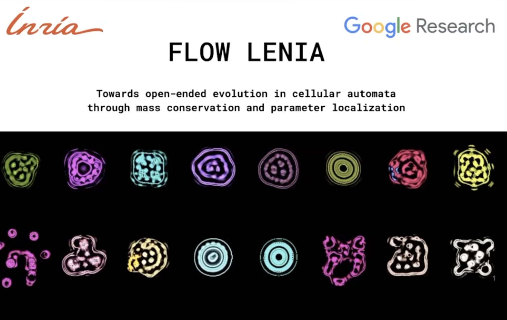 Flow-Lenia Video Presentation from ALIFE2023 Conference