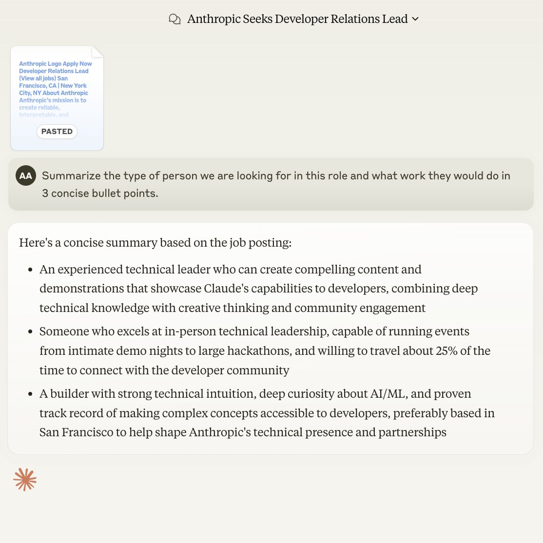 Anthropic Hiring for Claude Relations Role