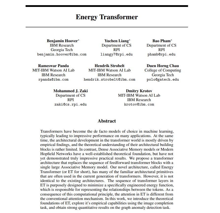Energy Transformer: Replacing Feedforward Blocks with Associate Memory