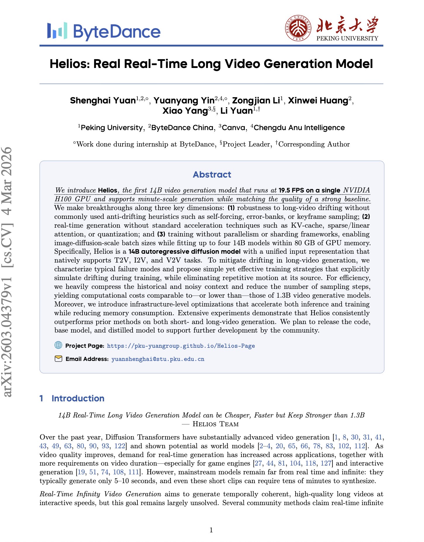 ByteDance Seed Releases Helios: Real-Time Long Video Generation Model