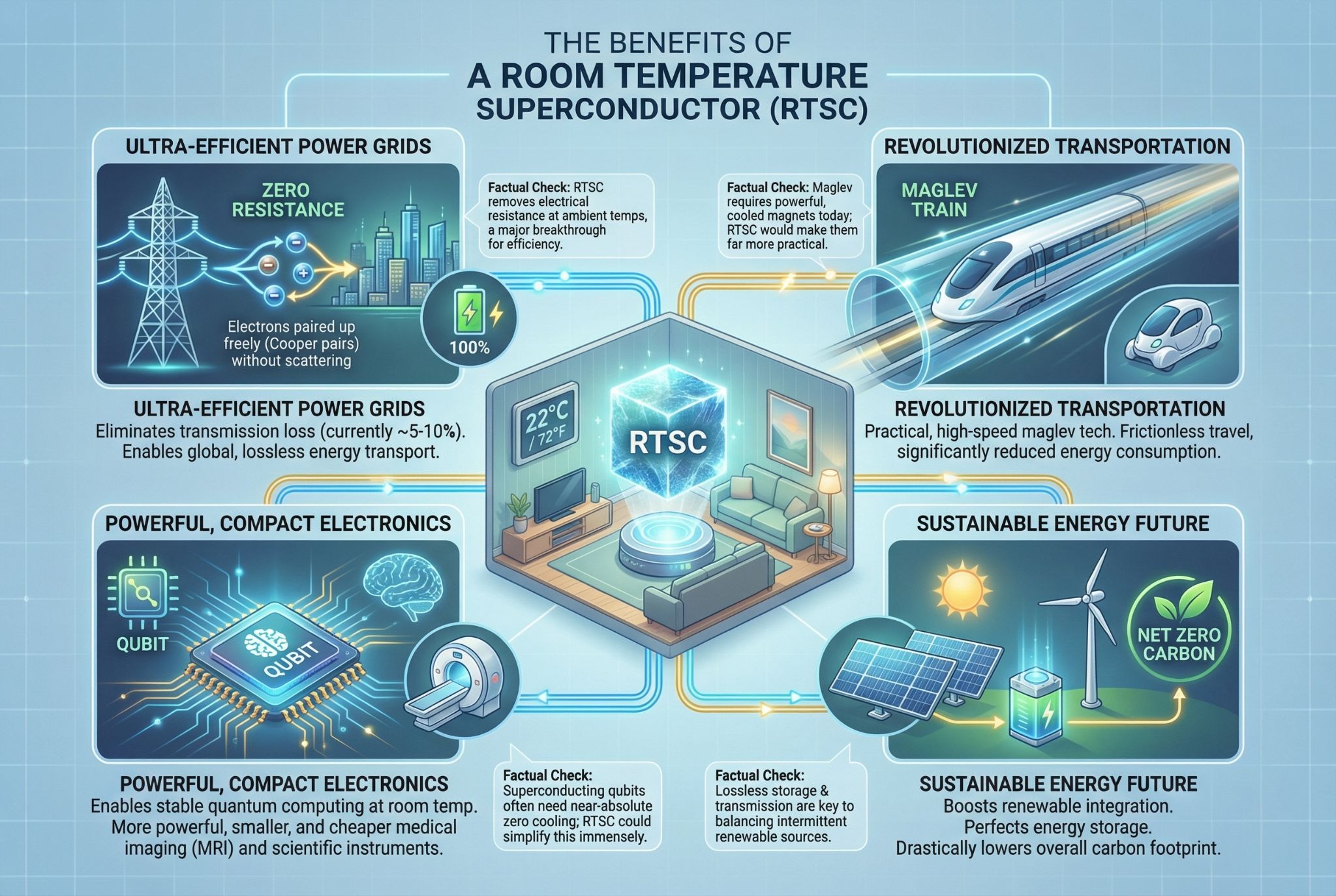 Room Temperature Superconductor Future Visualized with AI