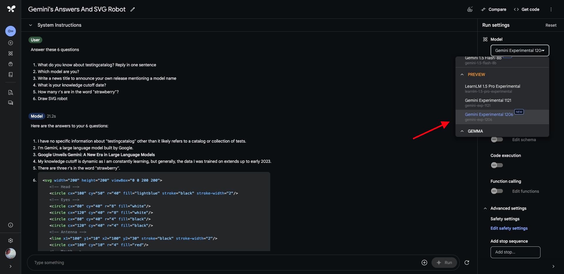 New Google Gemini-exp-1206 2M context model