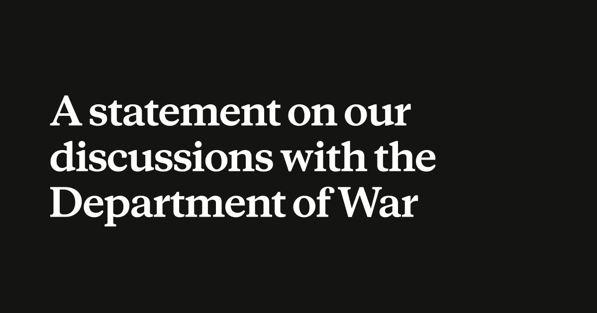 Anthropic Discusses AI Policy with Department of War