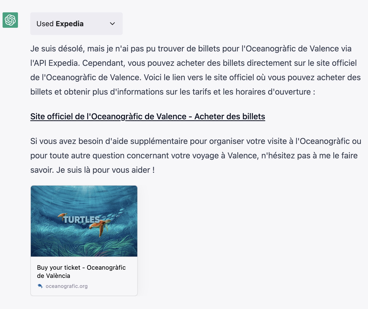 ChatGPT plugins enable direct website booking links for reservations