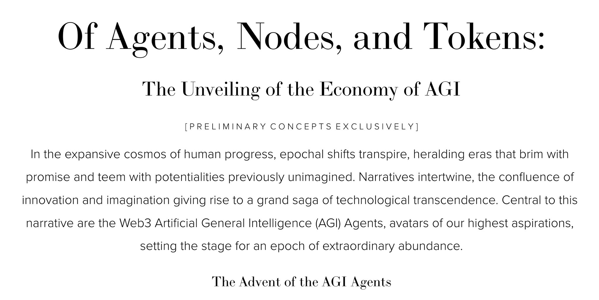 AGI Economy: Agents, Nodes, and Token Economics Unveiled