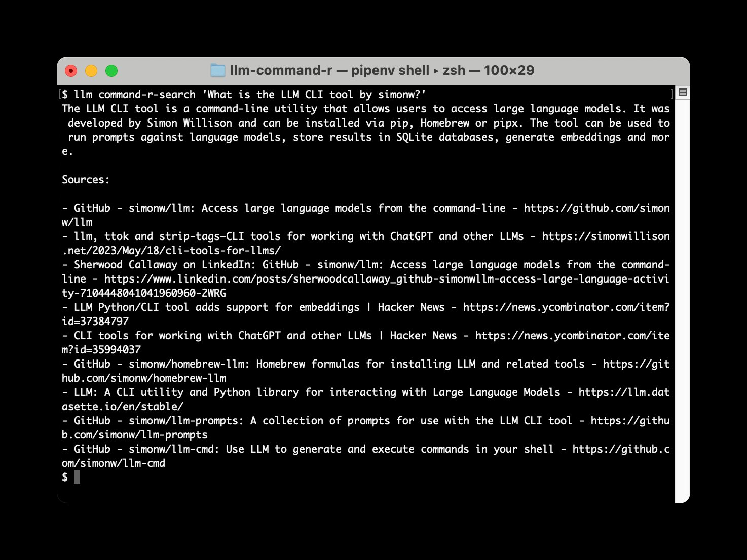 llm-command-r 0.2 Adds Websearch Connector for Cohere Models