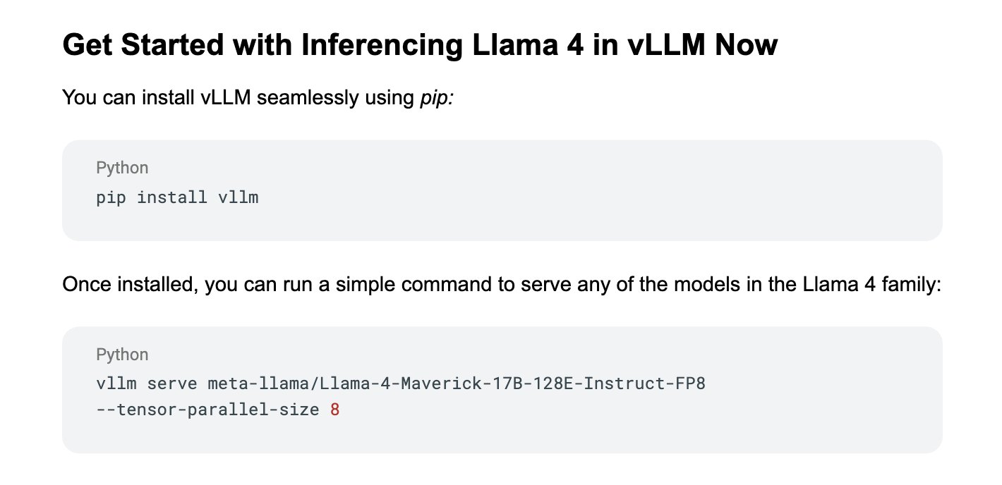 Run Llama 4 Models Easily with vLLM pip Installation