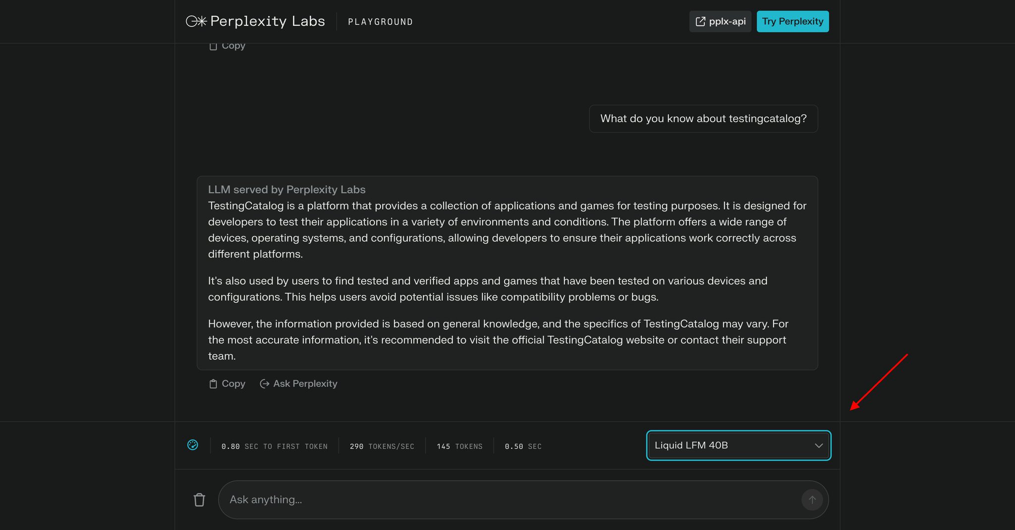 Liquid AI’s LFM 40B Model Now Available on Perplexity Labs