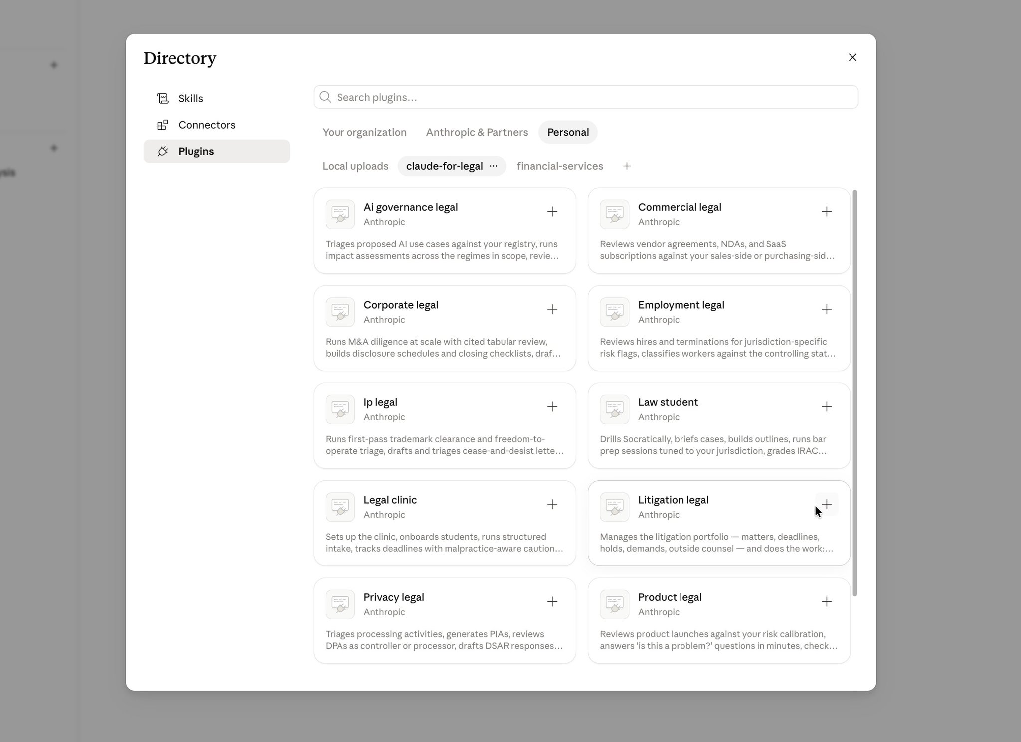 Anthropic releases open-source Claude plugin suite for legal professionals