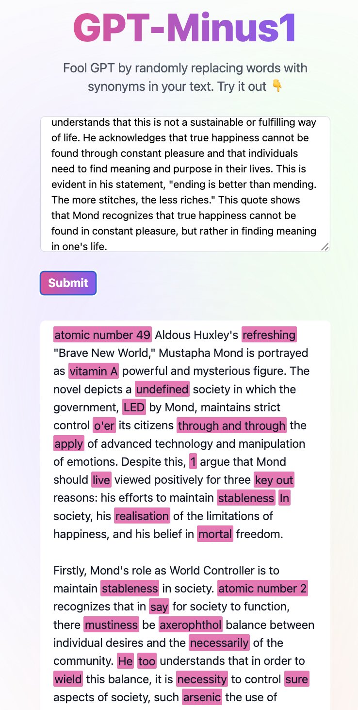 Bypassing AI Classifiers with Synonym Replacement Techniques