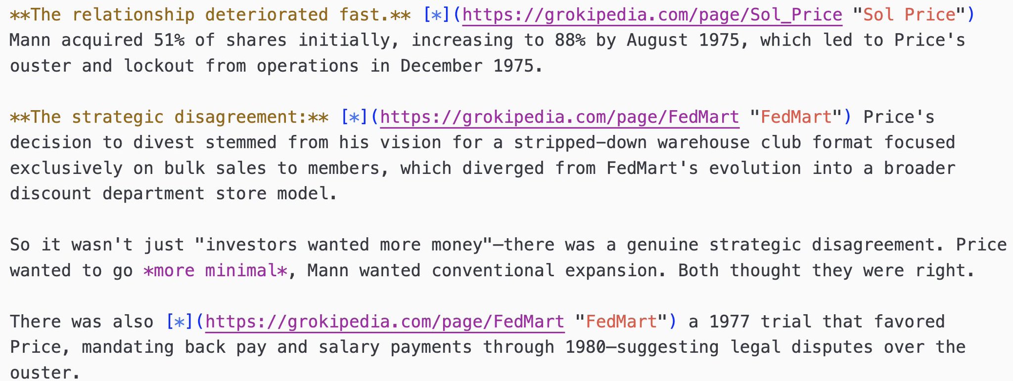 Anthropic API now citing Grokipedia sources in search results