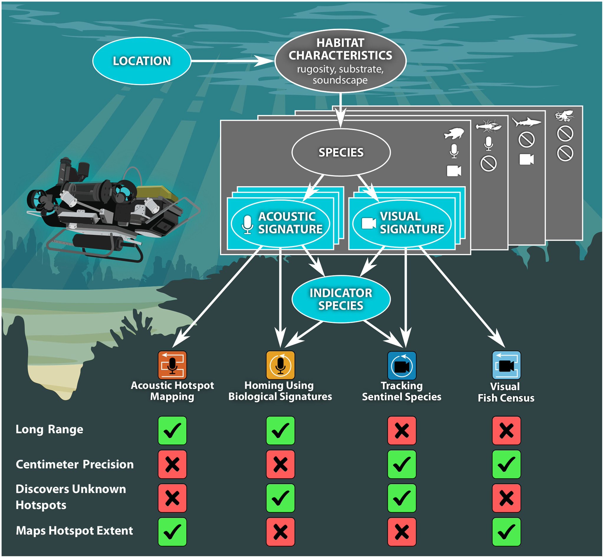 Autonomous AUVs for Coral Reef Biodiversity Mapping via AI